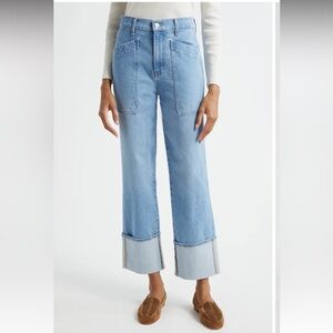Veronica beard jeans cuffled Dylan 30 nwt $298 high rise straight leg